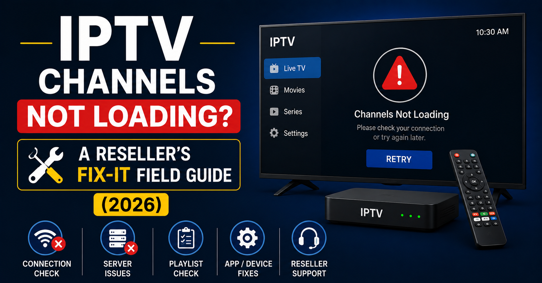 IPTV Channels Not Loading: Causes and Fixes